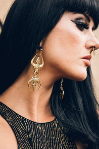 Trident earring - Brass