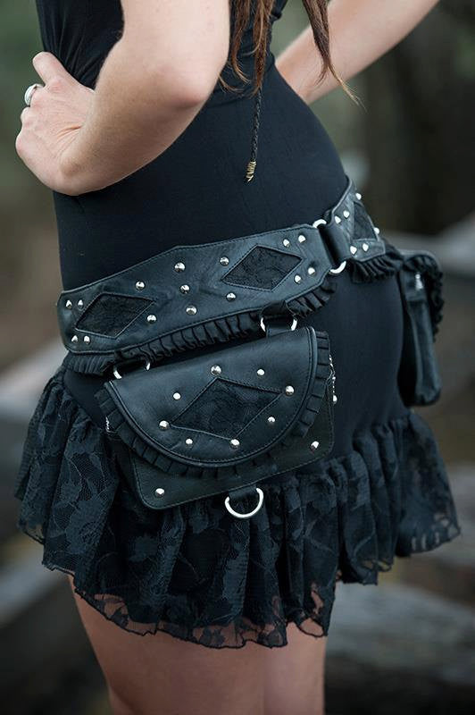 Punk Priestess Leather Pocket Belt – Serpentine Wear