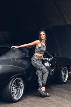 Load image into Gallery viewer, Zebra Print Organic Cotton Leggings [ Organic Cotton Tights [ Yoga Pants { Festival Leggings