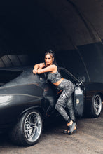 Load image into Gallery viewer, Zebra Print Organic Cotton Leggings [ Organic Cotton Tights [ Yoga Pants { Festival Leggings