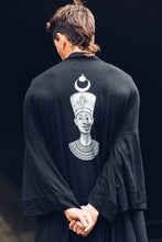 Load image into Gallery viewer, Nefertiti Kimono [ Zombie Nefertiti Kimono [ Black Kimono [ Modal Kimono [Long Kimono