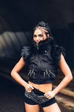 Load image into Gallery viewer, Nova Vest { Women&#39;s Crop Vest { Winter Vest [ Cotton Twill Vest { Fur Vest { Faux Fur Vest