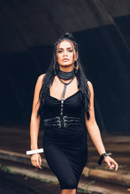 Load image into Gallery viewer, Domina Leather Harness [ Leather Corset Belt [ Leather Choker and Belt