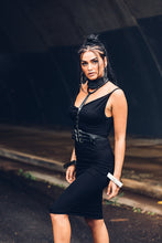 Load image into Gallery viewer, Domina Leather Harness [ Leather Corset Belt [ Leather Choker and Belt