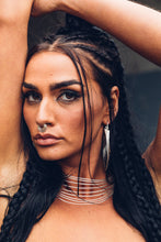 Load image into Gallery viewer, Kronos Hoop [ Silver Hoop { Large Silver Hoop [ Ringed Hoop { Big Silver Hoop