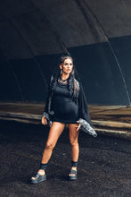 Load image into Gallery viewer, Black Leather Sandals [ Flatform Sandals [ Snake print leather sandals { Women&#39;s Sandals