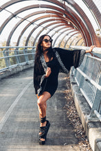 Load image into Gallery viewer, Bamboo Kimono [ Crop kimono { Black kimono { Zebra kimono [ Animal print kimono