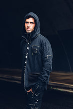 Load image into Gallery viewer, Silas Mens Hoody [ Black Mens Hoody { Gothic Hoody { Industrial Hoody [