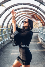 Load image into Gallery viewer, Bamboo Kimono [ Crop kimono { Black kimono { Zebra kimono [ Animal print kimono