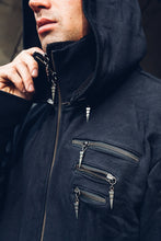 Load image into Gallery viewer, Silas Mens Hoody [ Black Mens Hoody { Gothic Hoody { Industrial Hoody [