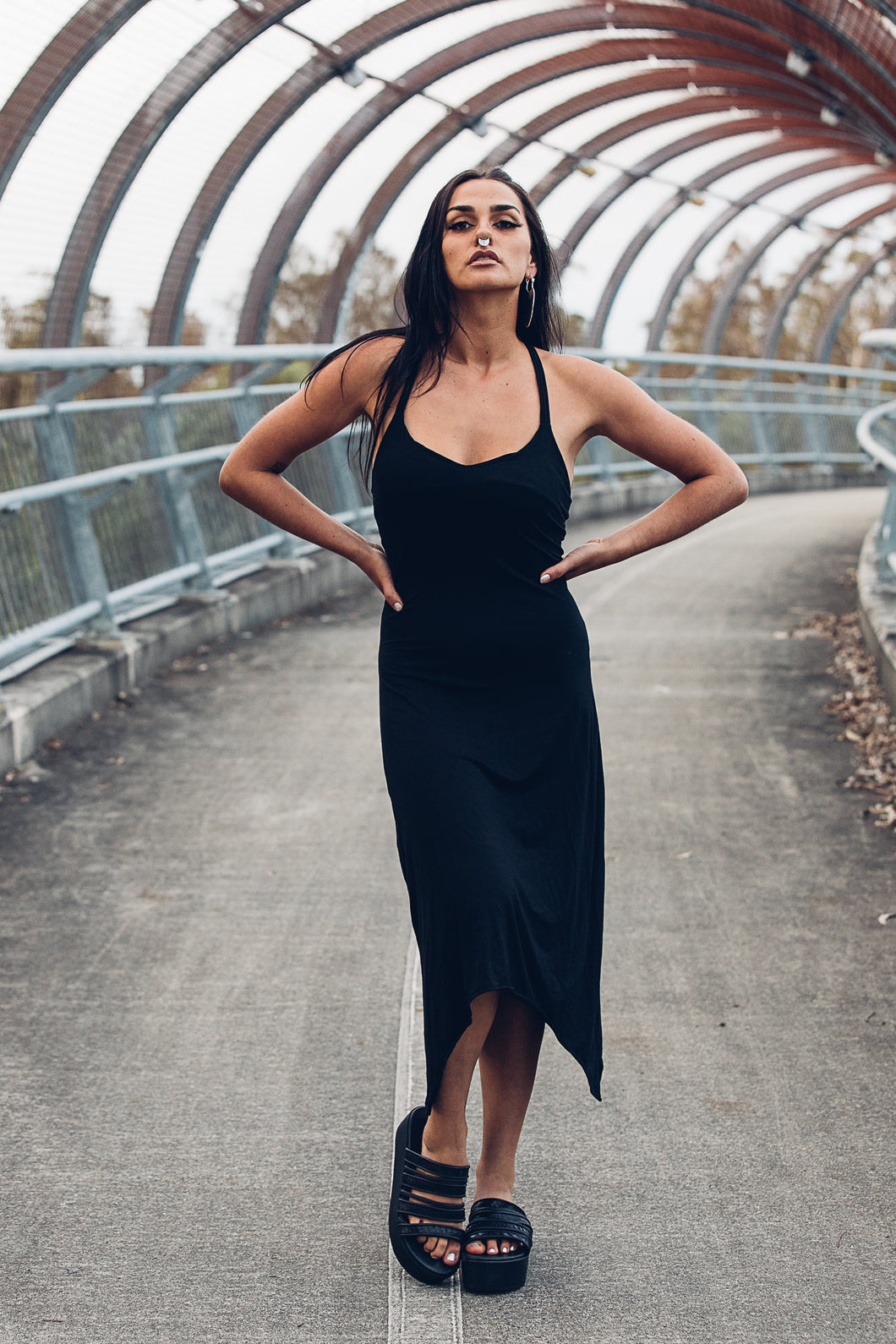 Zahara Flow Dress { Black Dress { Flowy Dress [ Modal Dress