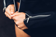 Load image into Gallery viewer, Salem /Triptych Hoody [ Black crop hoody [ Women&#39;s hoody [ Cotton hoody [ Punk Hoody [ Goth Hoody