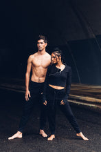 Load image into Gallery viewer, Lounge Pants [ Track pants [ Unisex Pants { Cotton Lounge Pants { Black Terry Pants