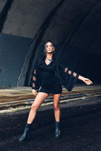 Load image into Gallery viewer, Elysium Kimono Dress [ Black Mini Dress { Modal Dress { Little Black Dress { Kimono Dress