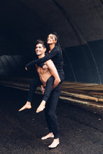 Load image into Gallery viewer, Lounge Pants [ Track pants [ Unisex Pants { Cotton Lounge Pants { Black Terry Pants