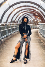 Load image into Gallery viewer, Salem /Triptych Hoody [ Black crop hoody [ Women&#39;s hoody [ Cotton hoody [ Punk Hoody [ Goth Hoody