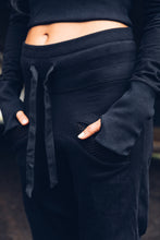 Load image into Gallery viewer, Lounge Pants [ Track pants [ Unisex Pants { Cotton Lounge Pants { Black Terry Pants