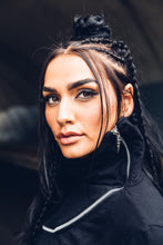 Load image into Gallery viewer, Ro Crop Jumper [ Cotton Crop Jumper [ Black Jumper [ Mesh Jumper [Zip Crop Jumper [ Sweatshirt