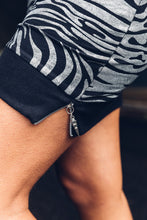 Load image into Gallery viewer, Nia Racer Dress [ Zebra Print Mini Dress { Silver Animal Print Dress