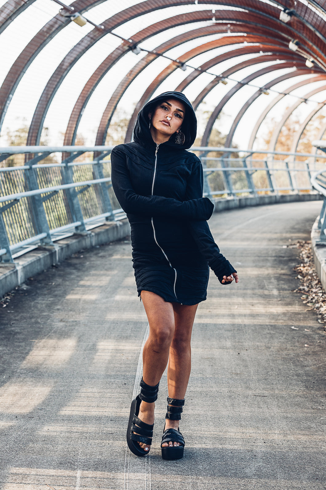 Doom Hoody [ Womens Hoody [ Winter Jacket [ Cotton Hoody [ Punk Hoody [ Goth Hoody