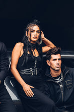 Load image into Gallery viewer, Domina Leather Harness [ Leather Corset Belt [ Leather Choker and Belt