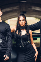 Load image into Gallery viewer, Domina Leather Harness [ Leather Corset Belt [ Leather Choker and Belt