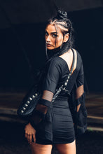 Load image into Gallery viewer, Elysium Kimono Dress [ Black Mini Dress { Modal Dress { Little Black Dress { Kimono Dress