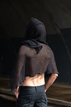 Load image into Gallery viewer, Mesh Scarf { Cotton Mesh Scarf [ Black Mesh Scarf