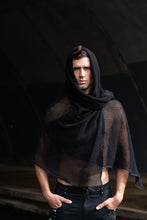 Load image into Gallery viewer, Mesh Scarf { Cotton Mesh Scarf [ Black Mesh Scarf