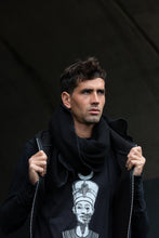 Load image into Gallery viewer, Mesh Scarf { Cotton Mesh Scarf [ Black Mesh Scarf