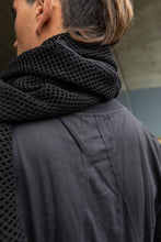Load image into Gallery viewer, Mesh Scarf { Cotton Mesh Scarf [ Black Mesh Scarf