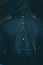 Load image into Gallery viewer, Osiris hoody - Pyramid hoody - Mens jumper - Mens hoody - Black hoody w leather detailing