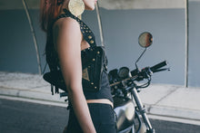 Load image into Gallery viewer, Eye of horus holster - Large size - Leather pocket holster - Ladies holster-Leather bag