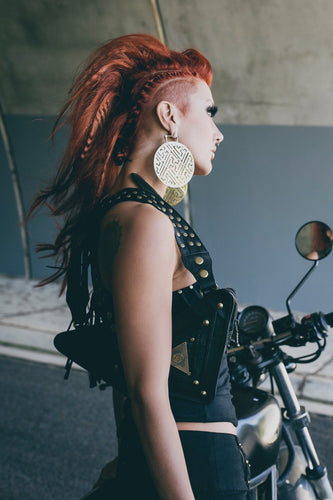 Eye of horus holster - Large size - Leather pocket holster - Ladies holster-Leather bag