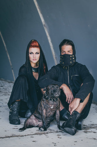 Desert prince gas mask hoody- Burning man hoody - Mens hoody - Black hoody