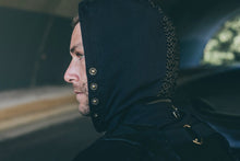 Load image into Gallery viewer, Desert prince gas mask hoody- Burning man hoody - Mens hoody - Black hoody