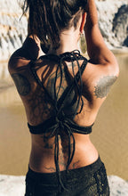 Load image into Gallery viewer, Lateefah leather necklace - Egyptian leather necklace- Tribal necklace - Black necklace - Leather necklace-Amina necklace