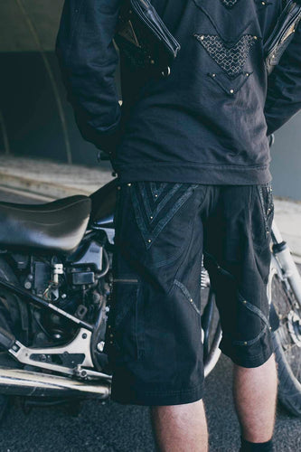 Anubis shorts - Mens shorts - Festival shorts - Dark fashion - Punk shorts - Goth shorts