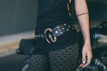 Load image into Gallery viewer, Vegan Medusa belt - Brass medusa belt- Rubber medusa belt -Serpent belt- Silver medusa belt