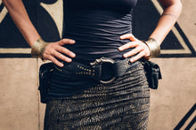 Load image into Gallery viewer, Dragon dreaming belt - Leather pocket belt  - Festival belt - Leather belt