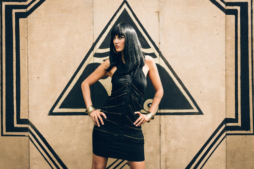 Hecate Dress - Bamboo dress- Rib cage dress - Mini dress