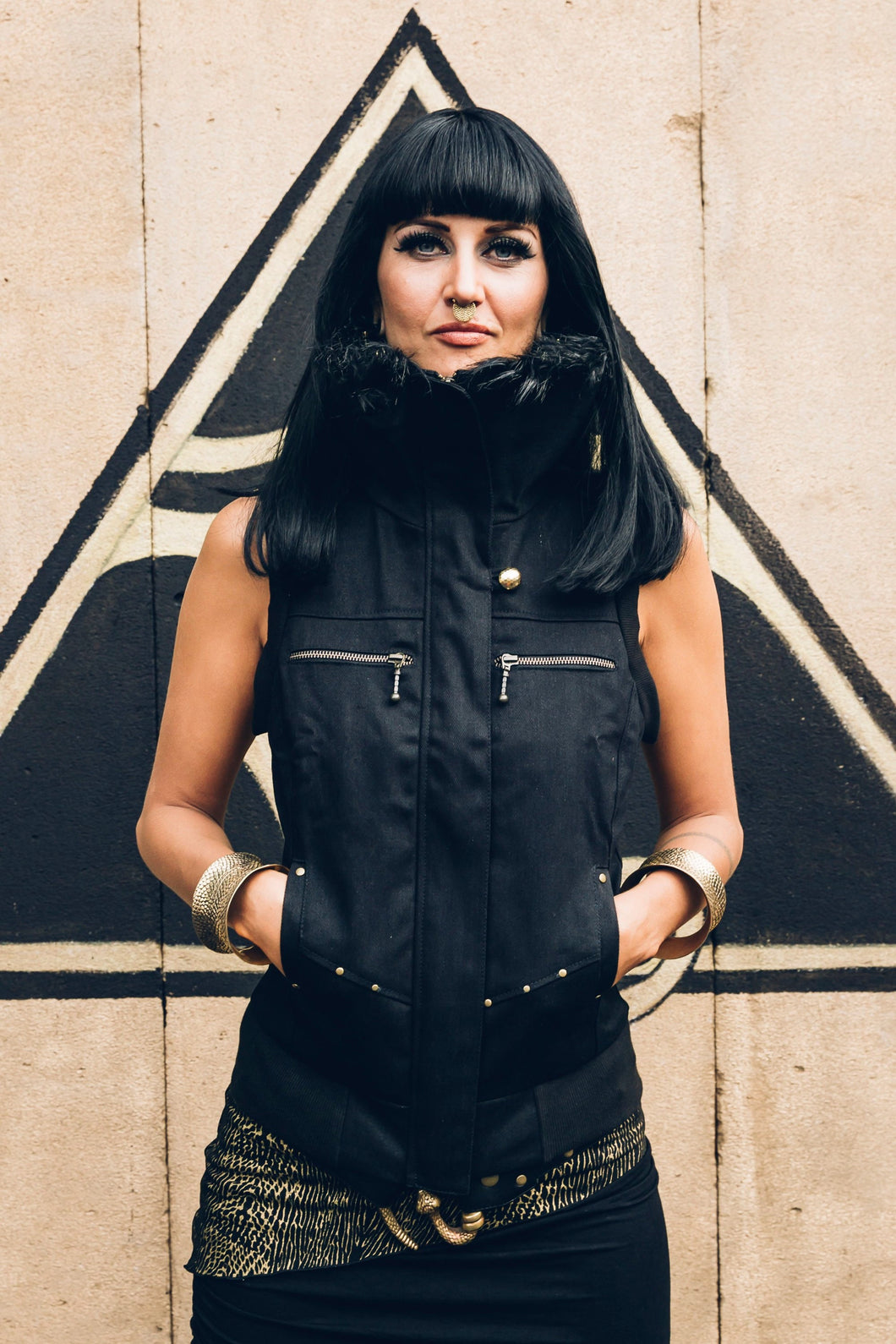 Freja vest - Winter vest - Women's vest - Fur vest - Vegan vest