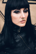 Load image into Gallery viewer, Ruby Jacket- Moto jacket -Black wax jacket-Black jacket -Winter Jacket-Bike Jacket