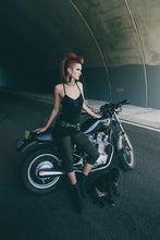 Load image into Gallery viewer, Black diamond singlet - Strappy singlet - Black singlet-Mini dress - Long black singlet top