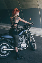 Load image into Gallery viewer, Black diamond singlet - Strappy singlet - Black singlet-Mini dress - Long black singlet top