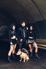 Load image into Gallery viewer, Salem /Triptych Hoody [ Black crop hoody [ Women&#39;s hoody [ Cotton hoody [ Punk Hoody [ Goth Hoody