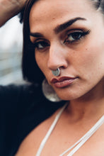 Load image into Gallery viewer, Small Solid Silver Plated Snake Septum Ring - Silver clicker- Small Septum Ring