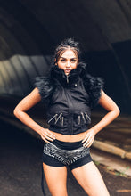 Load image into Gallery viewer, Nova Vest { Women&#39;s Crop Vest { Winter Vest [ Cotton Twill Vest { Fur Vest { Faux Fur Vest