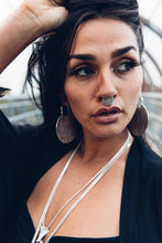 Load image into Gallery viewer, Serpentina hoops [ Silver Plated Hoops [ Snake print hoop- Big hoop- Snake hoop - Hoop Earrings