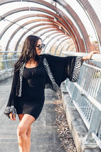 Load image into Gallery viewer, Bamboo Kimono [ Crop kimono { Black kimono { Zebra kimono [ Animal print kimono